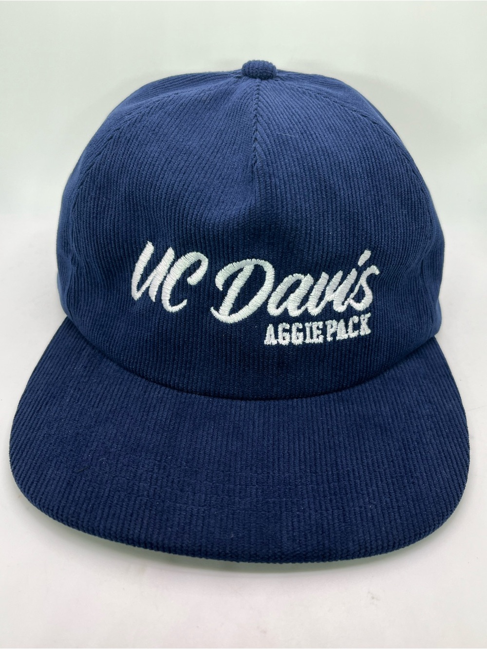 UC Davis Aggie Pack Navy Corduroy Hat Adjustable Strap Cap